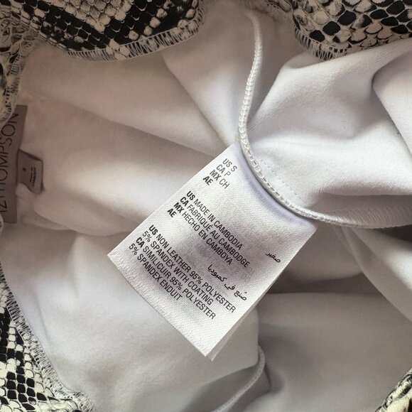 12 Thompson High Rise Slim Leg Ankle Length Pleather Pants Snake Women’s Sz S - Picture 10 of 10